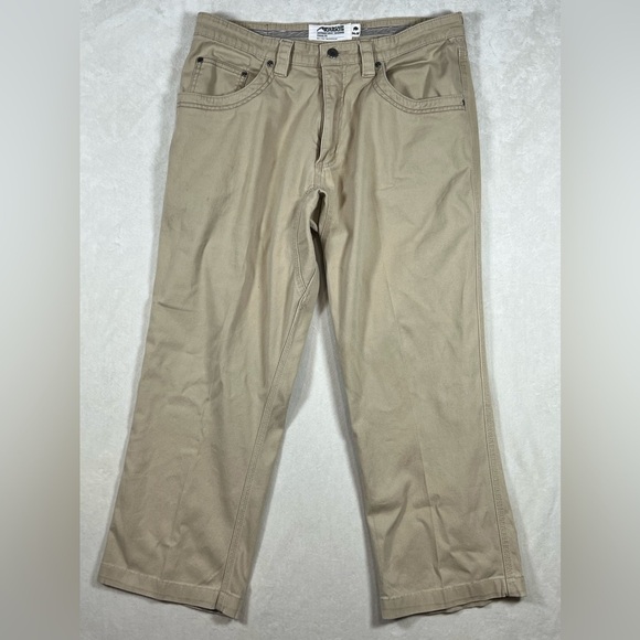 Mountain Khakis Heavy Cotton 34W 27L Tan Outdoor Chino Pants EUC - Picture 3 of 10
